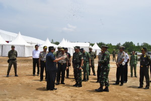 Peninjauan lokasi kunjungan Presiden Jokowi di Kawasan Industri Buluminun. (AH Ari B - Hello Borneo)