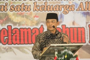 Wakil Bupati Penajam Paser Utara, Mustaqim MZ menghadiri perayaan Natal bersama pegawai di lingkungan RSUD dan Polres setempat(Suherman - Hello Borneo)