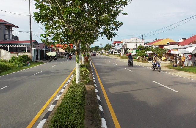 Jalan Negara di Kecamatan Penajam