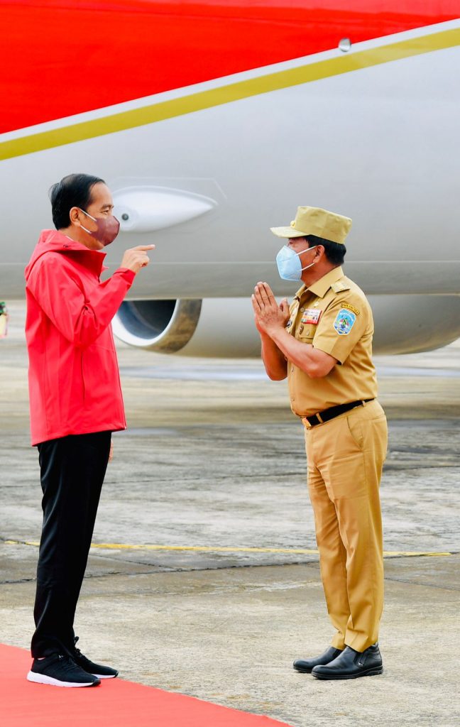 Presiden Jokowi tiba di Pangkalan TNI AU Anang Busra, Kota Tarakan. (Ist)
