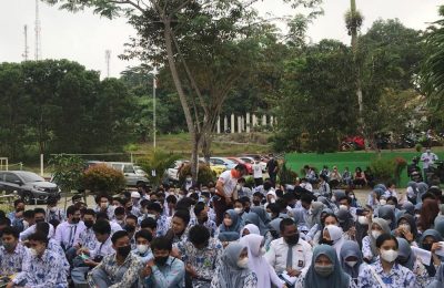 Ratusan pelajar di Balikpapan. (Ist)