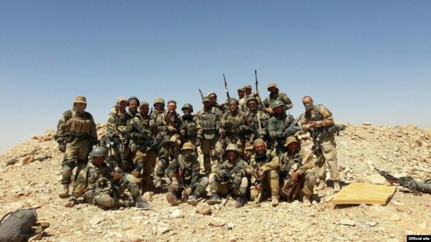 Para tentara bayaran Grup Wagner dalam foto yang dirilis oleh Dinas Keamanan Ukraina di lokasi yang tidak diungkap. (ssu.gov.ua)
