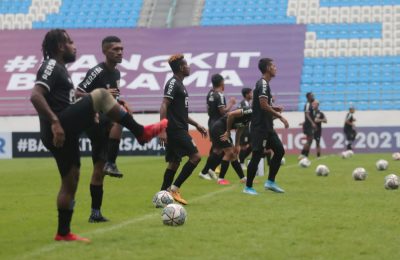 Tim Persiba saat menjalani proses latihan, jelang melawan Kalteng Putra di Stadion Batakan pada kamis (04/11) sore. (Ist)