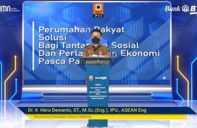 Webinar dengan tema “Perumahan Rakyat Solusi Bagi Tantangan Sosial dan Perlambatan Ekonomi Pasca Pandemi”. (Ist)