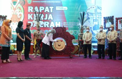 Rakerda Bidang Pariwisata dan Kebudayaan se-Kalimantan Tengah di Aula Tira Tangka Balang, Kantor Bupati Murung Raya. (Ist)