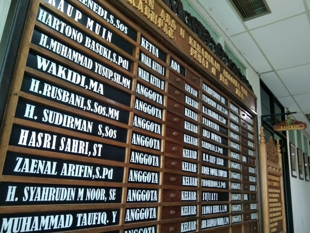 Daftar hadir DPRD Kabupaten PPU. (ESY)