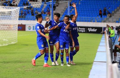 Tim Persiba merayakan gol saat menghadapi Kalteng Putra. (Ist)