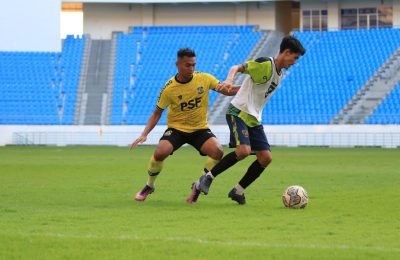 Pemain Persiba Balikpapan melakukan latihan. (Ist)