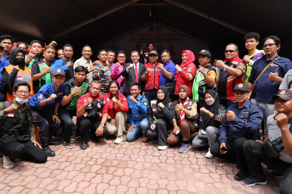 Wakil Gubernur Kaltim H Hadi Mulyadi menghadiri Hari Karya Pegiat Kebencanaan. (Ist)