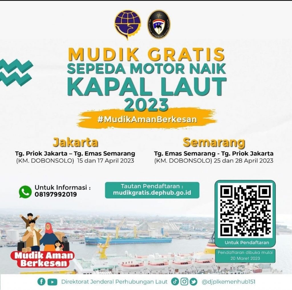 Mudik gratis dengan Kapal Laut. (Kemenhub)