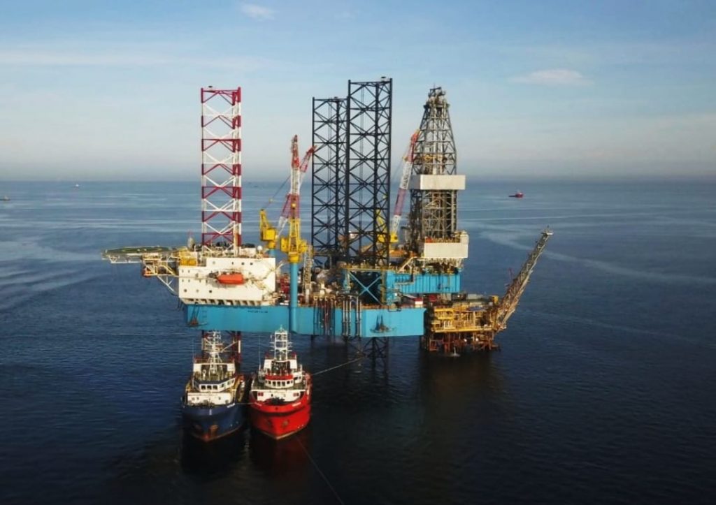 Kegiatan pengeboran offshore di South Mahakam. (Ist)