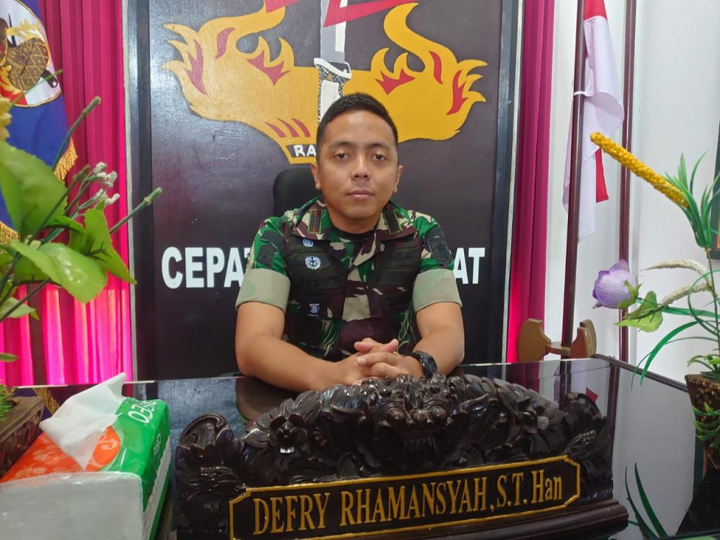 Komandan Kompi Senapan C Yonif Raider 600/Modang Petung, Penajam Paser Utara, Kapten Inf Defry Rhamansyah. (NBP)