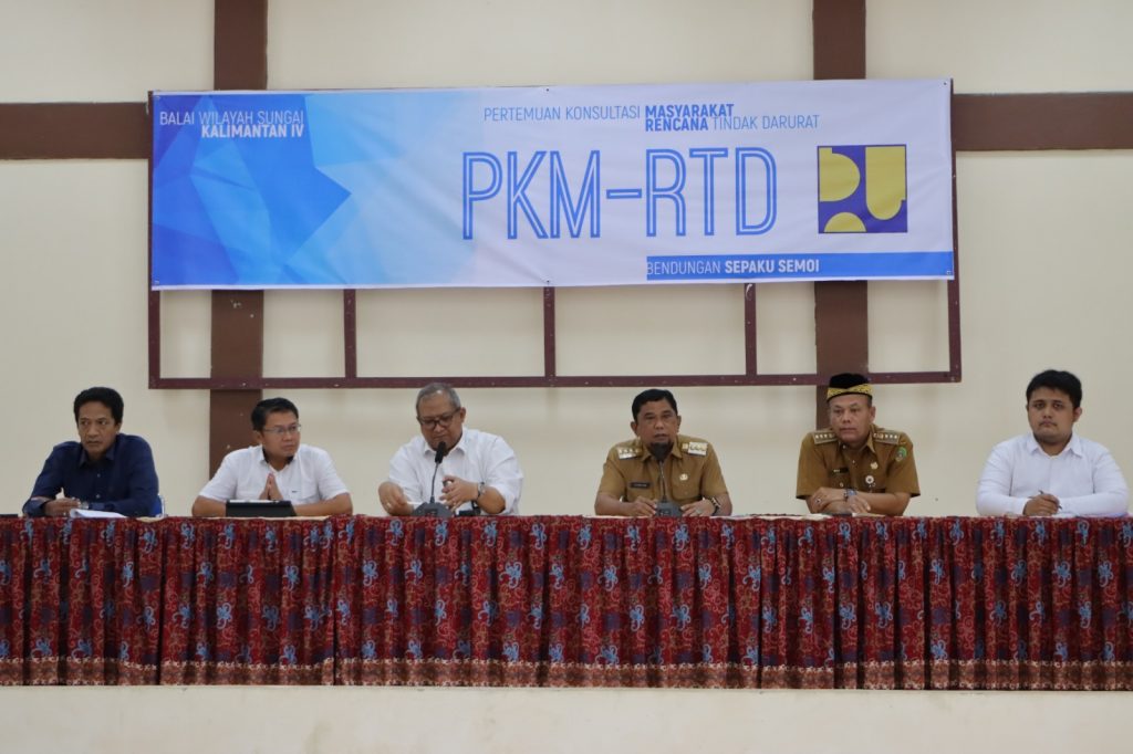 Pertemuan Konsultasi Masyarakat (PKM) terkait Rencana Tindak Darurat (RTD) Bendungan Sepaku Semoi. (Ist)