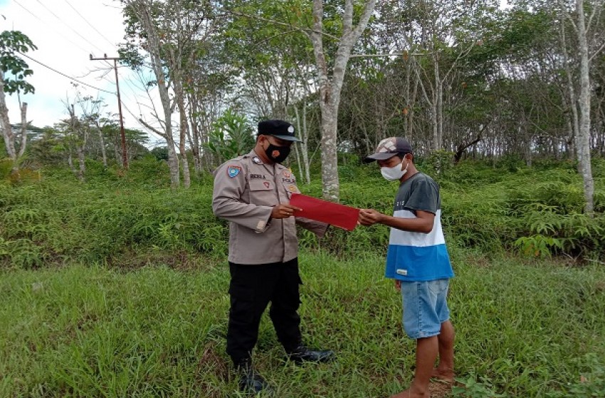Polres Seruyan Edukasi Warga Tentang Karhutla. (Ist)
