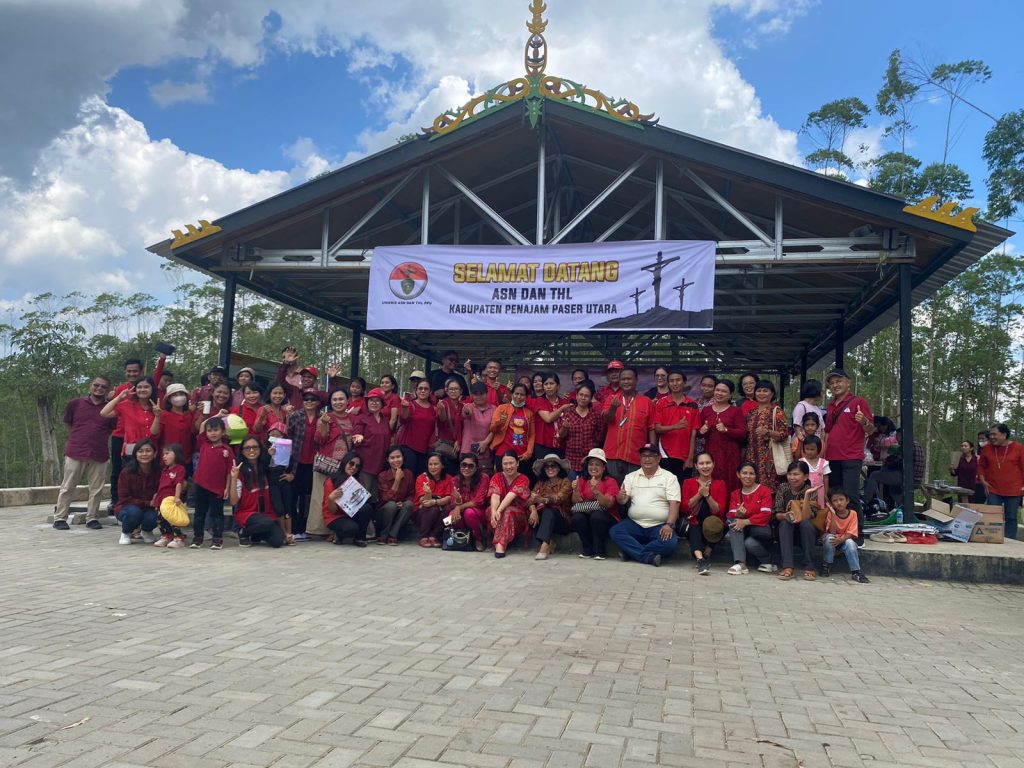 Kegiatan paskah di titik nol Ibu Kota Negara Nusantara. (Ist)
