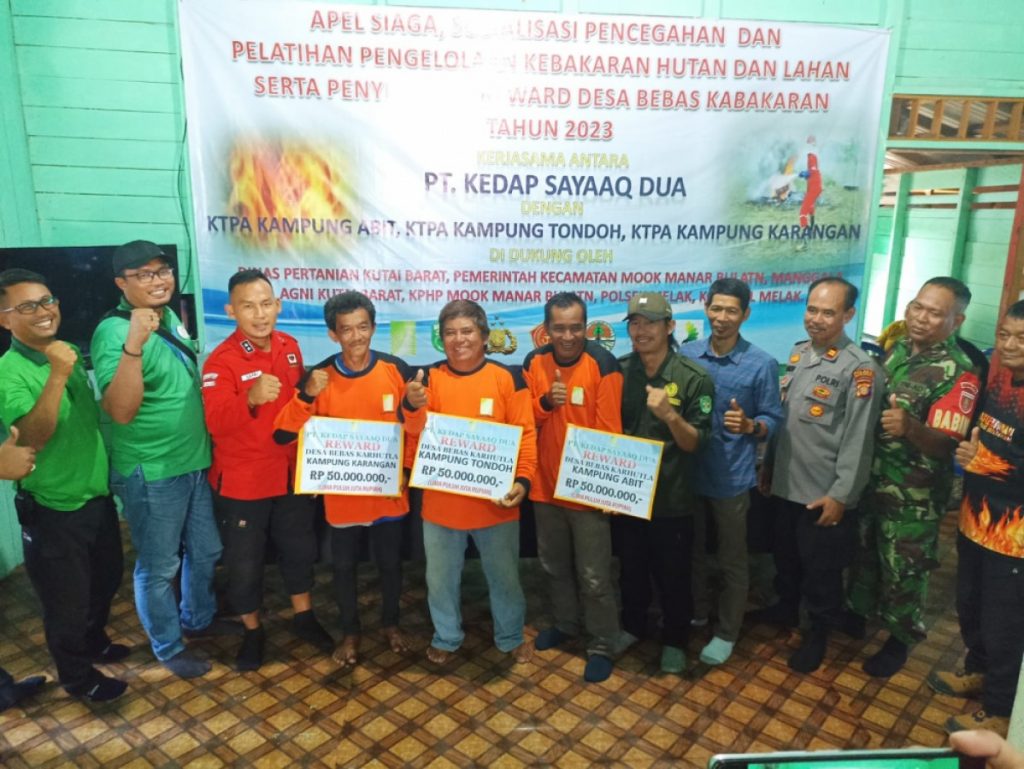 Tujuh Desa di Kaltim Terima Reward Desa Bebas Api. (Ist)