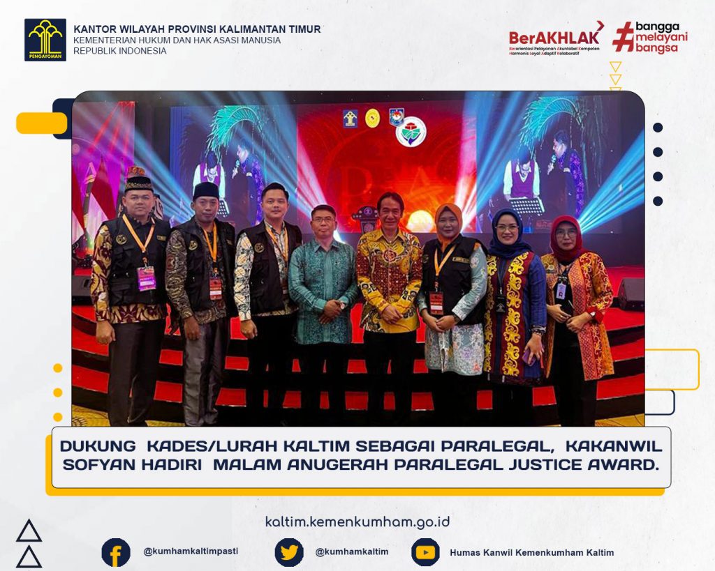 Malam anugerah Paralegal Justice Award. (Ist) 