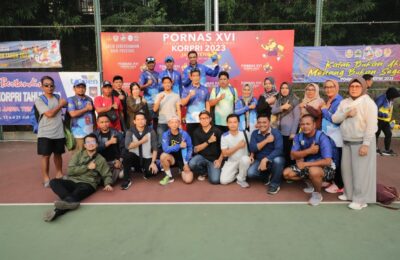 Tim tenis lapangan Ajang Pekan Olahraga Nasional Korps Pegawai Republik Indonesia (Pornas Kopri). (Ist)