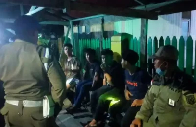 Remaja berstatus Pelajar dirazia Satpol PP Kabupaten Paser. (Ist)