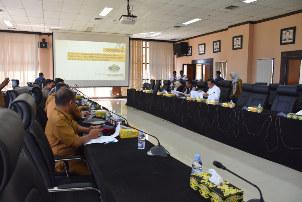 Komisi II DPRD Kaltim melakukan rapat dengan Pemprov Kaltim dan Perusda PT Ketenagalistrikan Kalimantan Timur dan PT Cahaya Fajar Kaltim (CFK). (Ist)