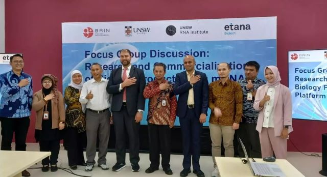Focus Group Discussion (FGD) dengan topik "Research and Commercialization of Biology Product using mRNA Platform" di ajang Indonesia Research and Innovation (InaRI) Expo 2023. (Ist)