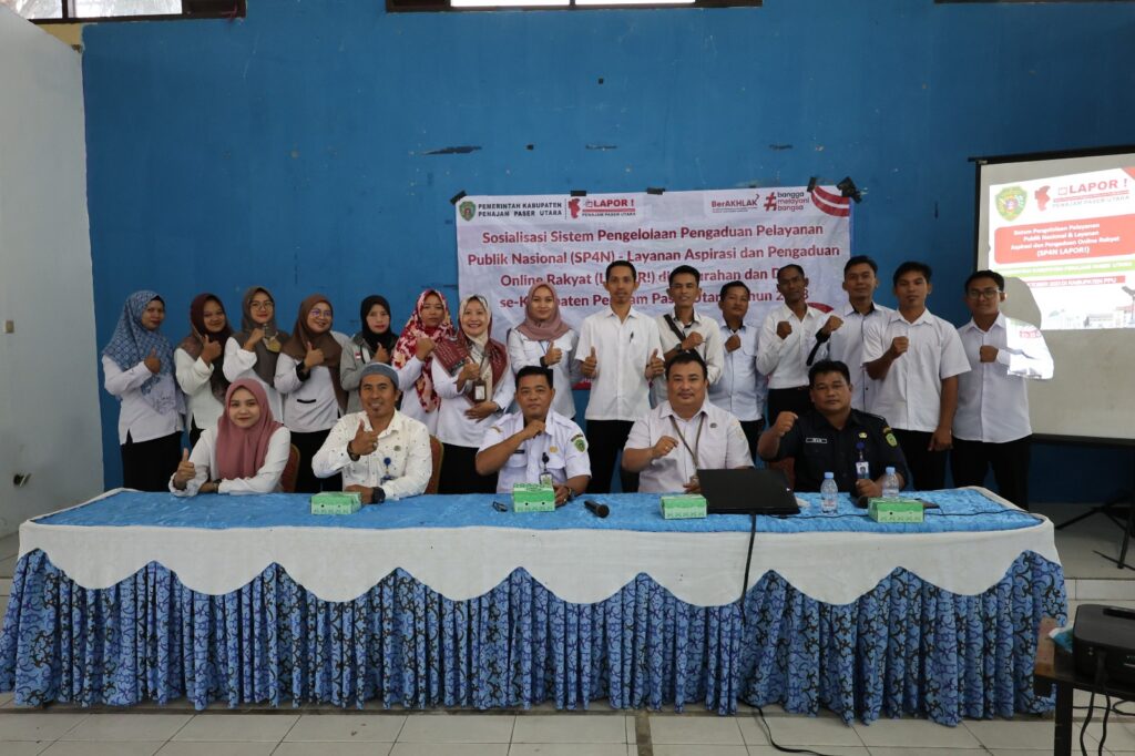 Sosialisasi SP4N LAPOR di Kecamatan Babulu. (Ist)