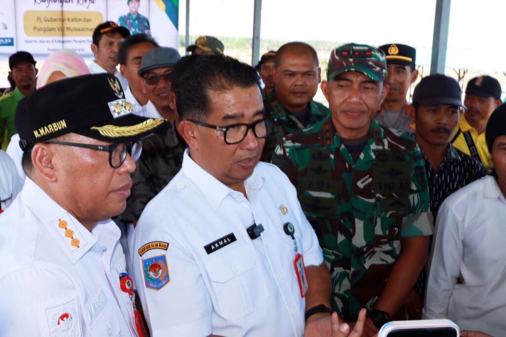 Pj Gubernur Kaltim, Pangdam VI Mulawarman, dan Pj Bupati PPU. (Ist)