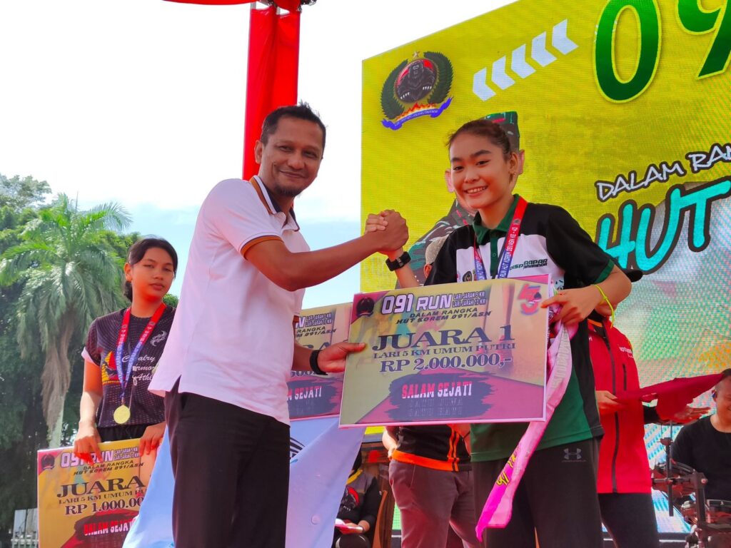 Nidya Listiyono Saat Menghadiri Acara Peringatan Hari Ulang Tahun Ke-43 Korem 091/Aji Surya Natakesuma. (Ist)