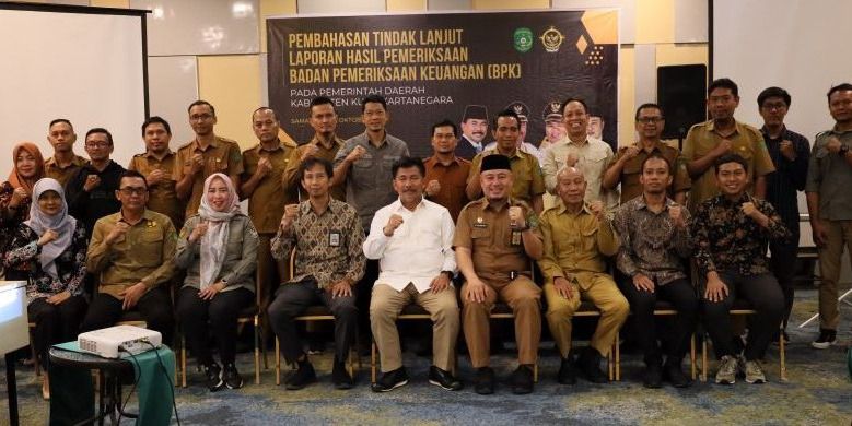 Pembahasan tindak lanjut laporan hasil pemeriksaan BPK RI yang langsung dipimpin oleh Sekda Kukar Sunggono. (Ist)