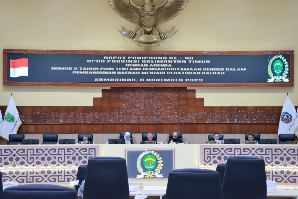 Rapat Paripurna ke-40 DPRD Kaltim, Rabu (08/11/2023).