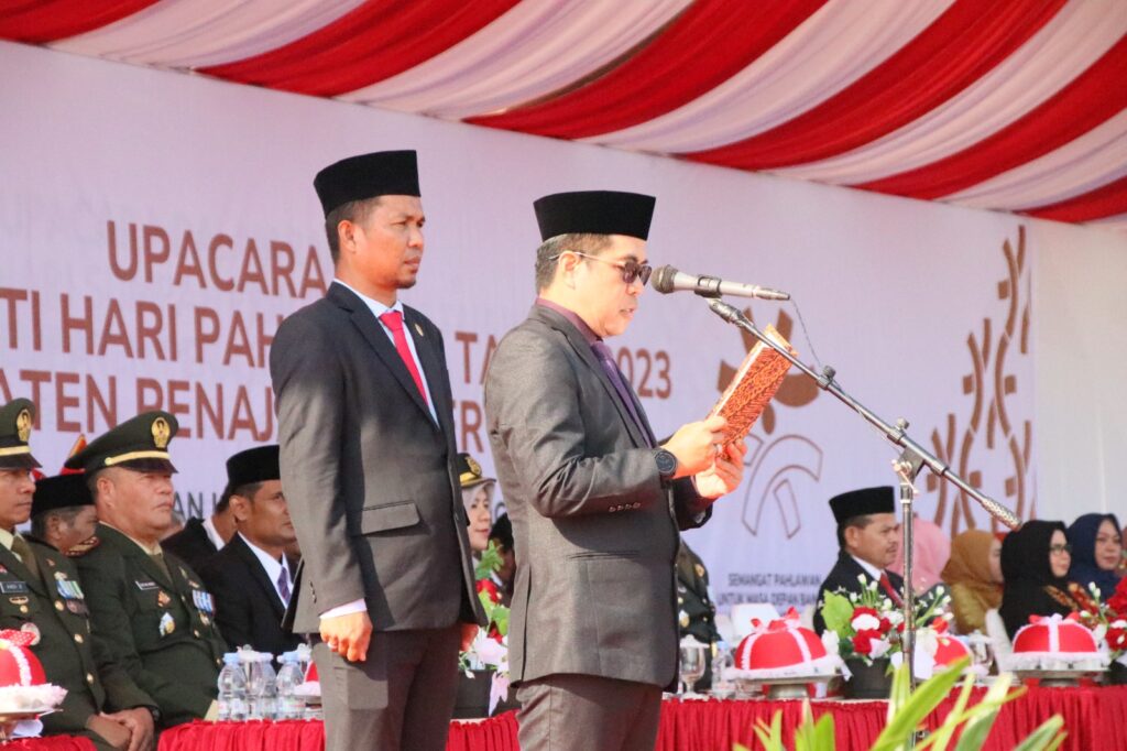 Ketua DPRD Kabupaten PPU, Syahrudin M Noor dalam kesempatan di Upacara Hari Pahlawan. (Ist)