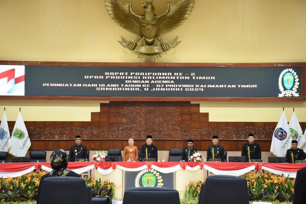 Rapat Paripurna DPRD Kaltim dalam rangka peringatan HUT ke-67 Provinsi Kalimantan Timur. (Ist)