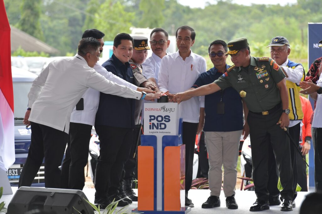 Presiden Joko Widodo (Jokowi) secara resmi meresmikan pembangunan atau groundbreaking Nusantara Logistic Hub and Services di Ibu Kota Nusantara (IKN), Kalimantan Timur. (Ist)