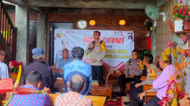 Jumat Curhat, di Griya Walet Desa Tapis Kecamatan Tanah Grogot. (Ist)