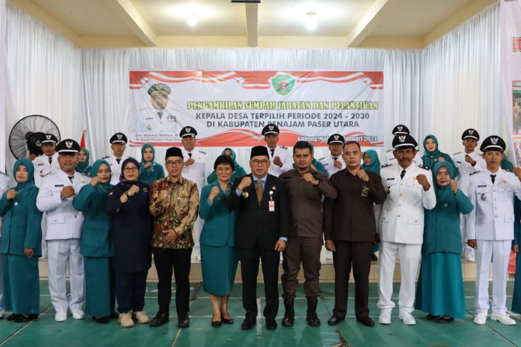 Pelantikan 14 Kepala Desa di Kabupaten PPU. (Ist)