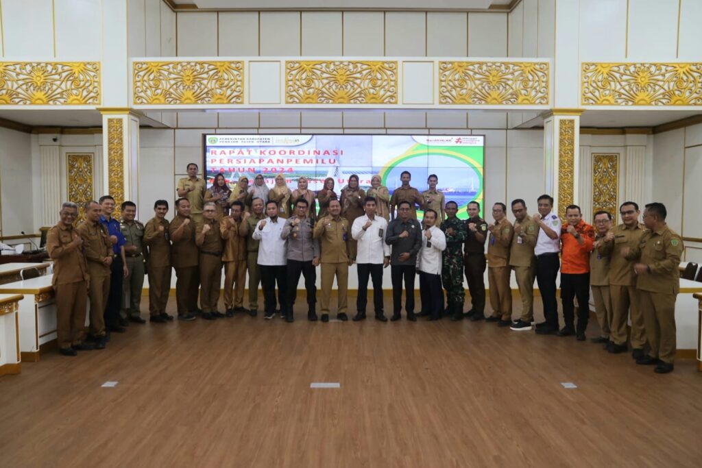 Rapat koordinasi (rakor) terkait pelaksanaan pemilu tahun 2024 di Kabupaten PPU. (Ist)