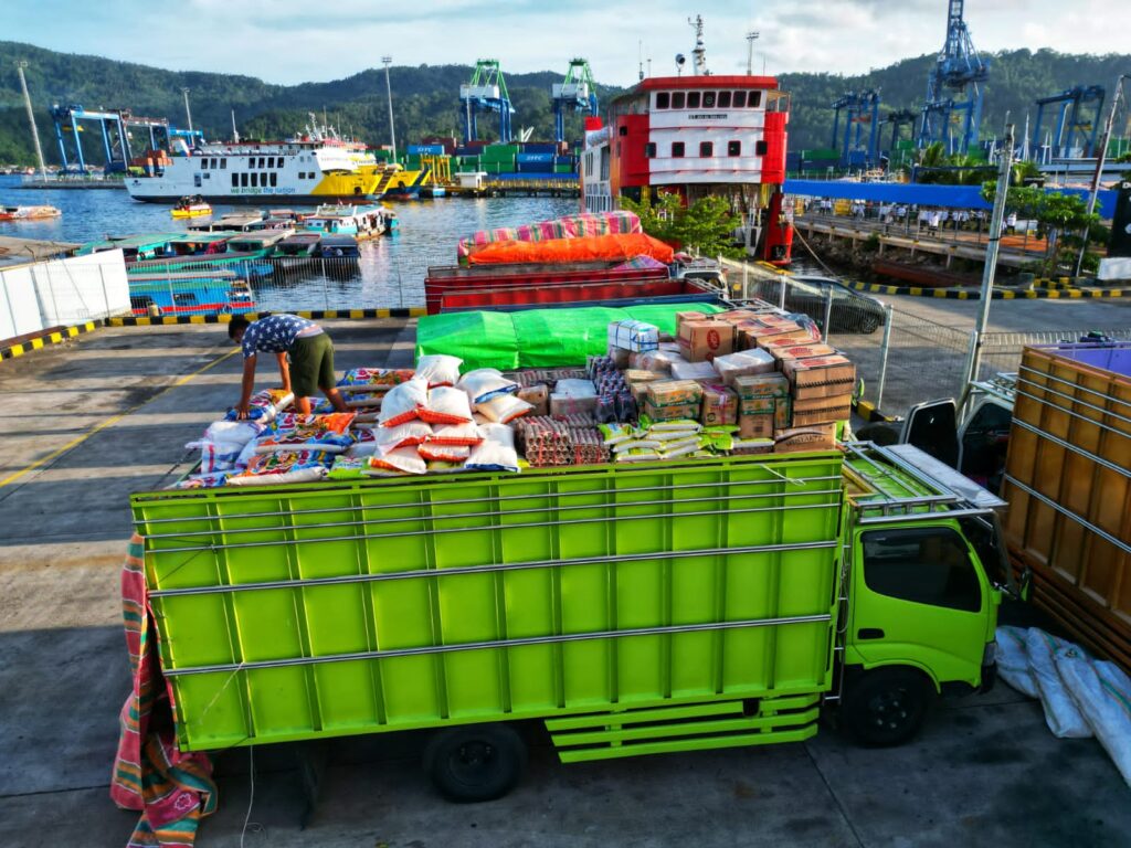 Angkutan barang perintis yang dikirim lewat Tol Laut. (Ist)