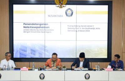 OIKN dan Universitas Diponegoro melakukan penandatanganan Nota Kesepahaman. (Ist)