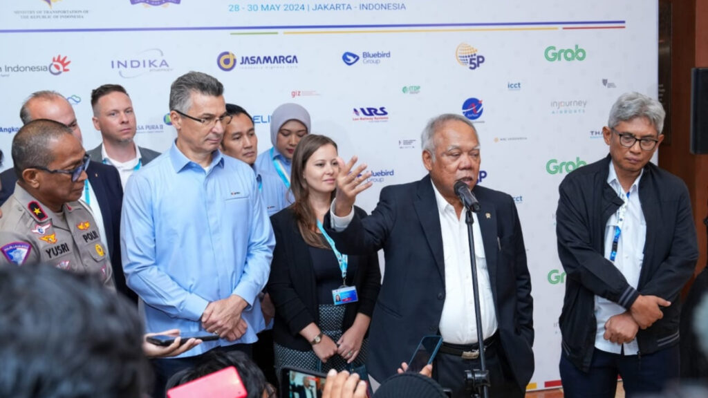 Menteri PUPR Basuki Hadimuljono dalam press conference setelah acara The 19th Intelligent Transport System Asia Pacific Forum di Jakarta. (Ist)