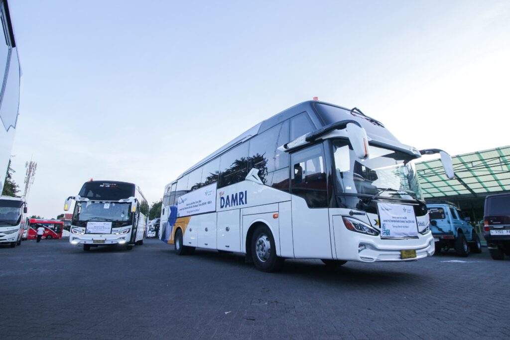 Bus DAMRI untuk layanan angkutan haji. (Ist)
