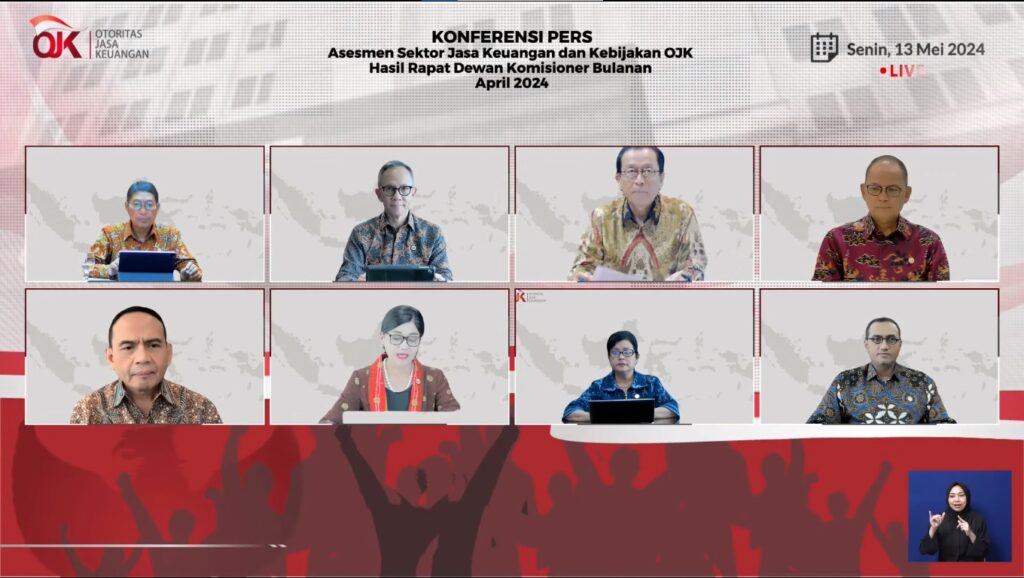 Tangkapan Layar Zoom Meeting OJK. (Ist)
