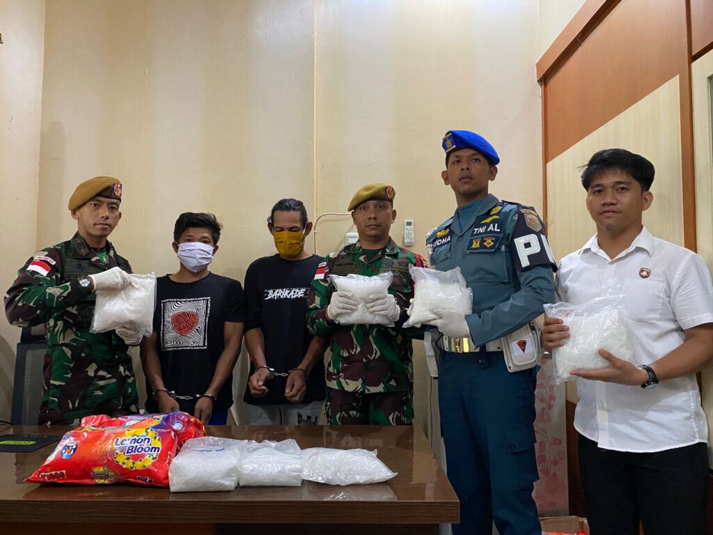 Batalyon Arteleri Pertahanan Udara 8/MBC berhasil menggagalkan penyelundupan narkotika jenis sabu-sabu. (Ist)
