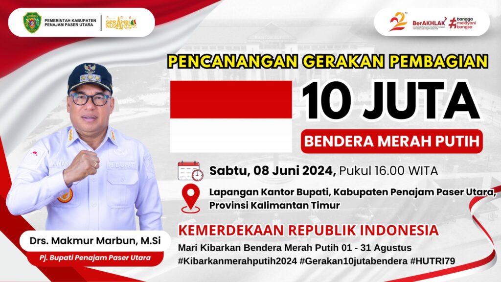Pemkab PPU Sukseskan Gerakan Pembagian 10 Juta Bendera Merah Putih. (Ist)