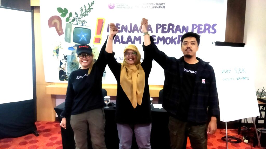 Erik-Niken Terpilih sebagai Ketua dan Sekretaris AJI Balikpapan 2024-2027. (Ist)
