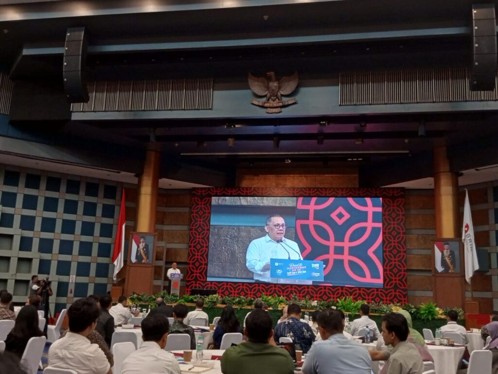 Kepala BRIN, Laksana Tri Handoko saat memberikan sambutan pada acara “Road to Hakteknas ke-29: InaRI Expo 2024 & IEMS 2024”. (Ist)