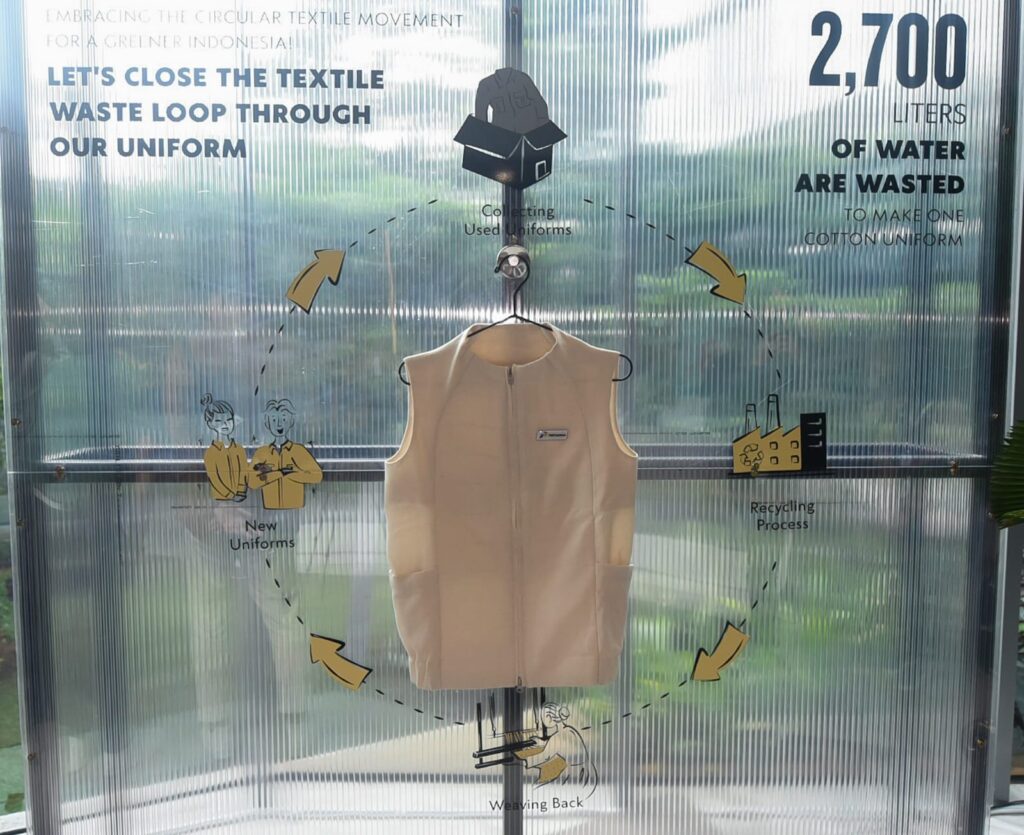 Ilustrasi produk baju ramah lingkungan, hasil dari seragam daur ulang Pertamina. (Ist)