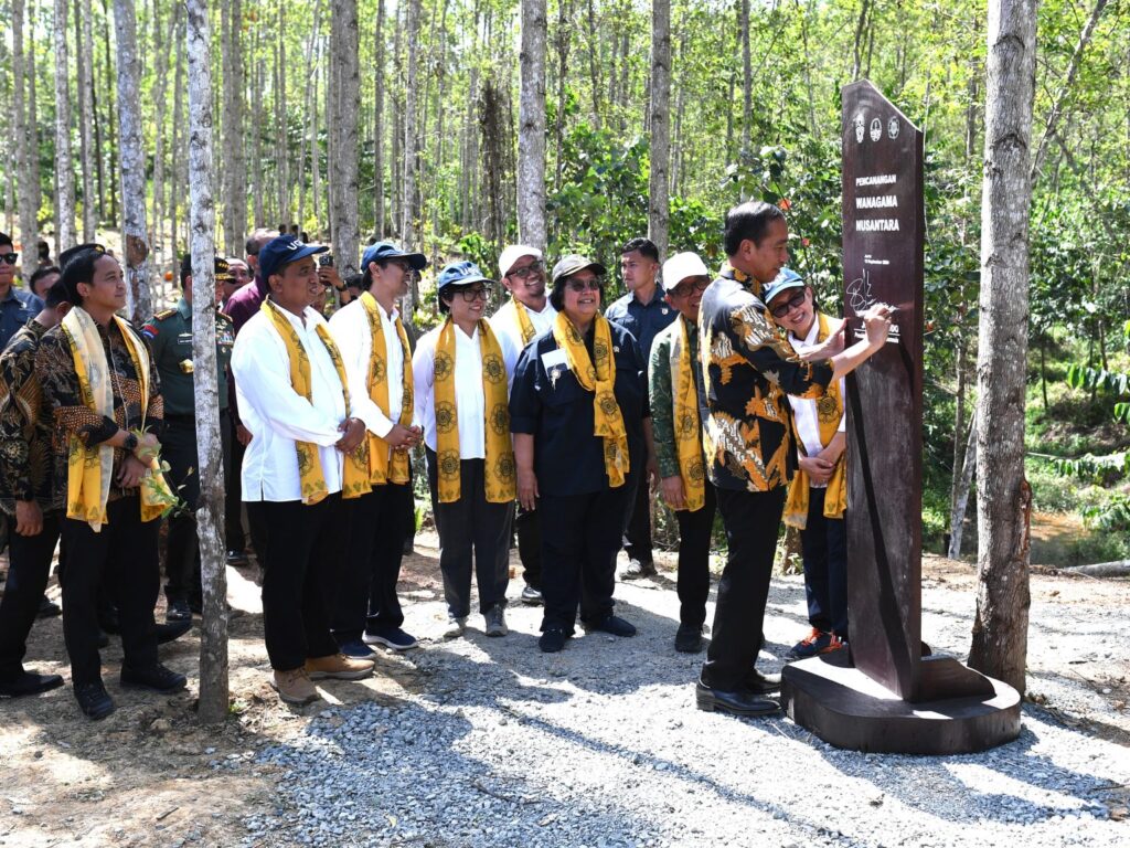 Pencanangan kawasan Wanagama Nusantara yang berada di Zona Rimba Kota B Kawasan Inti Pusat Pemerintahan (KIPP), Ibu Kota Nusantara. (Ist)