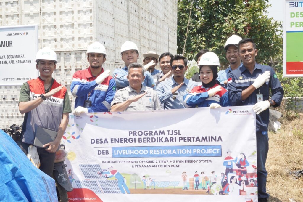 Pertamina New & Renewable Energy (PNRE) memasang Pembangkit Listrik Tenaga Surya (PLTS) di sekitar PLTGU Jawa-1. (Ist)