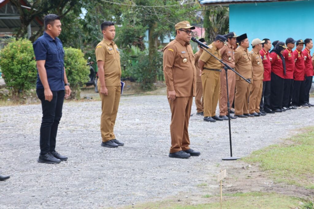 Pj Bupati PPU, M Zainal Arifin Pimpin Apel Gabungan di Kecamatan Babulu. (Ist)