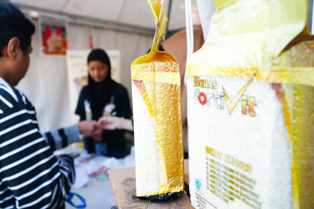 Ilustrasi Beras Fortivit yang sedang disosialisasikan. (Ist)